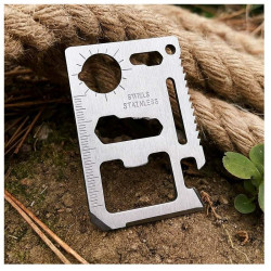 KARTA PRZEŻYCIA PRZETRWANIA SURVIVAL CARD NÓŻ OTWIERACZ 11w1 BEAR GRYLLS