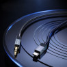 Kabel adapter USB-C na mini jack 3.5mm AUX czarny