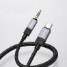 Kabel adapter USB-C na mini jack 3.5mm AUX czarny