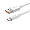 Kabel USB - USB-C BASEUS 100W 20V 6A 25cm przewód wspierający szybkie ładowanie i transfer danych biały