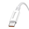 Kabel USB - USB-C BASEUS 100W 20V 6A 25cm przewód wspierający szybkie ładowanie i transfer danych biały