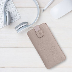 Etui Kieszonka Wonder XL na telefon iPhone 12 13 14 15 Pro / Samsung S20 FE S22 S22+ S23 S24 A15 A24 A33 M35 M34 beżowe