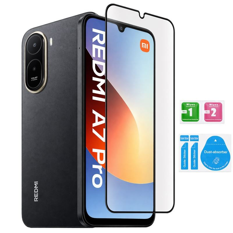 9H SZKŁO hartowane na telefon Xiaomi Redmi A7 Pro 25128RN17A / POCO C81 Pro 25128PC17G FULL 6D CF