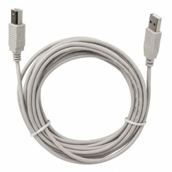 Kabel USB-A do USB-B 5m szary - długi do drukarki