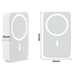POWERBANK 5000mAh POWER BANK MagSafe 15W biały