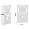 POWERBANK 5000mAh POWER BANK MagSafe 15W biały