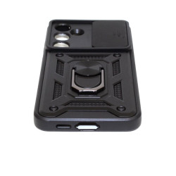 Etui Pancerne CAMSHIELD Ring na telefon Samsung Galaxy S24 FE 5G S721 czarne