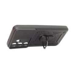 Etui Pancerne CAMSHIELD Ring na telefon Samsung Galaxy S24 FE 5G S721 czarne