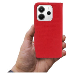Etui Smart Magnet na telefon Xiaomi Redmi Note 14 5G 24094RAD4G czerwone
