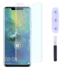 9H SZKŁO hartowane na telefon Huawei Mate 20 PRO LYA-L29 UV + lampa bezbarwne