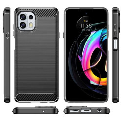 Etui Bumper Carbon LUX na telefon motorola edge 20 lite 5G XT2139 czarne