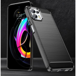 Etui Bumper Carbon LUX na telefon motorola edge 20 lite 5G XT2139 czarne