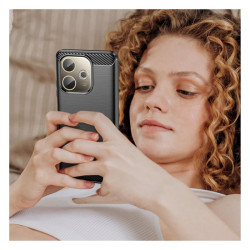 Etui Bumper Carbon LUX na telefon OPPO A5 Pro 4G CPH2711 / A5 Pro 5G CPH2695 czarne