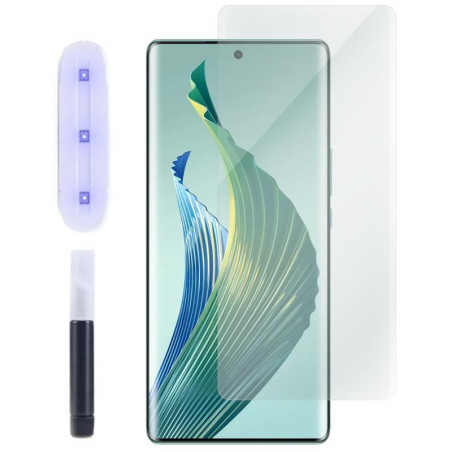 9H SZKŁO hartowane na telefon Honor Magic 5 Lite 5G / X40 5G / X9A UV + lampa