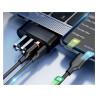 Hub USB 4 porty 3x USB A 1x USB C - czarny adapter