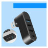 Hub USB 4 porty 3x USB A 1x USB C - czarny adapter