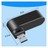 Hub USB 4 porty 3x USB A 1x USB C - czarny adapter