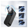 Hub USB 4 porty 3x USB A 1x USB C - czarny adapter