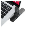 Hub USB 4 porty 3x USB A 1x USB C - czarny adapter