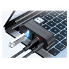 Hub USB 4 porty 3x USB A 1x USB C - czarny adapter