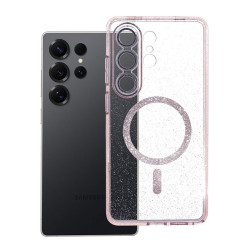 Etui MagSafe Glitter na telefon Samsung Galaxy S26 Ultra 5G S948 różowe