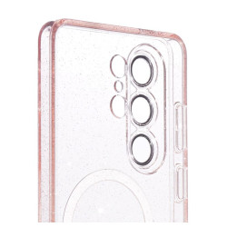 Etui MagSafe Glitter na telefon Samsung Galaxy S26 Ultra 5G S948 różowe
