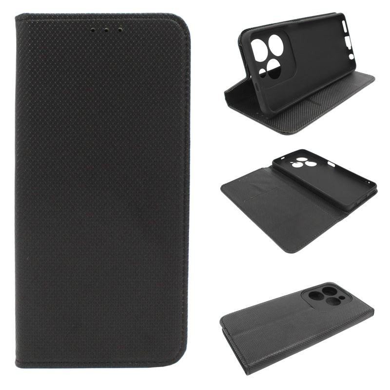 Etui Smart Magnet na telefon Infinix HOT 40 Pro 4G LTE X6837 / Tecno Spark 20 Pro KJ6 czarne