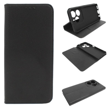 Etui Smart Magnet na telefon Infinix HOT 40 Pro 4G LTE X6837 / Tecno Spark 20 Pro KJ6 czarne