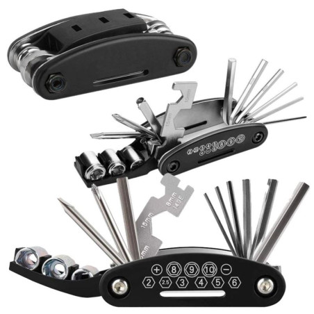Zestaw kluczy rowerowych 16w1 - kompaktowy multitool