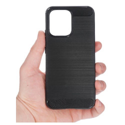 Etui Bumper Carbon LUX na telefon OPPO A6 Pro 5G CPH2781 czarne