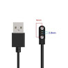 Ładowarka / kabel do ładowania smartwatch 2 PIN 2,8mm czarny przewód