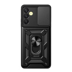Etui Pancerne CAMSHIELD Ring na telefon Samsung Galaxy A25 5G A256 czarne