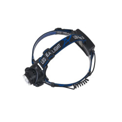 Latarka czołowa LED UV szperacz do szukania bursztyn turystyczna 405nm USB + 2 akumulatory czarna