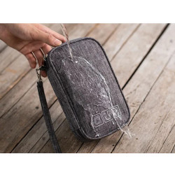 Organizer na kable saszetka podróżna etui torba do akcesoriów elektronicznych 19x13cm