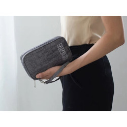 Organizer na kable saszetka podróżna etui torba do akcesoriów elektronicznych 19x13cm