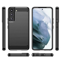 Etui Bumper Carbon Lux na telefon Samsung Galaxy S22 S901 czarne