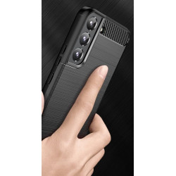 Etui Bumper Carbon Lux na telefon Samsung Galaxy S22 S901 czarne