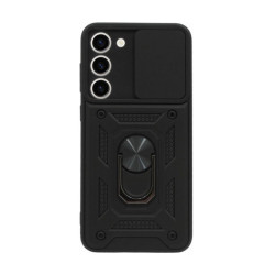 Etui Pancerne CAMSHIELD Ring na telefon Samsung Galaxy S23 S911 czarne