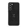 Etui Pancerne CAMSHIELD Ring na telefon Samsung Galaxy S23 S911 czarne