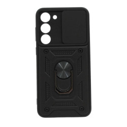 Etui Pancerne CAMSHIELD Ring na telefon Samsung Galaxy S23 S911 czarne