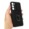 Etui Pancerne CAMSHIELD Ring na telefon Samsung Galaxy S23 S911 czarne