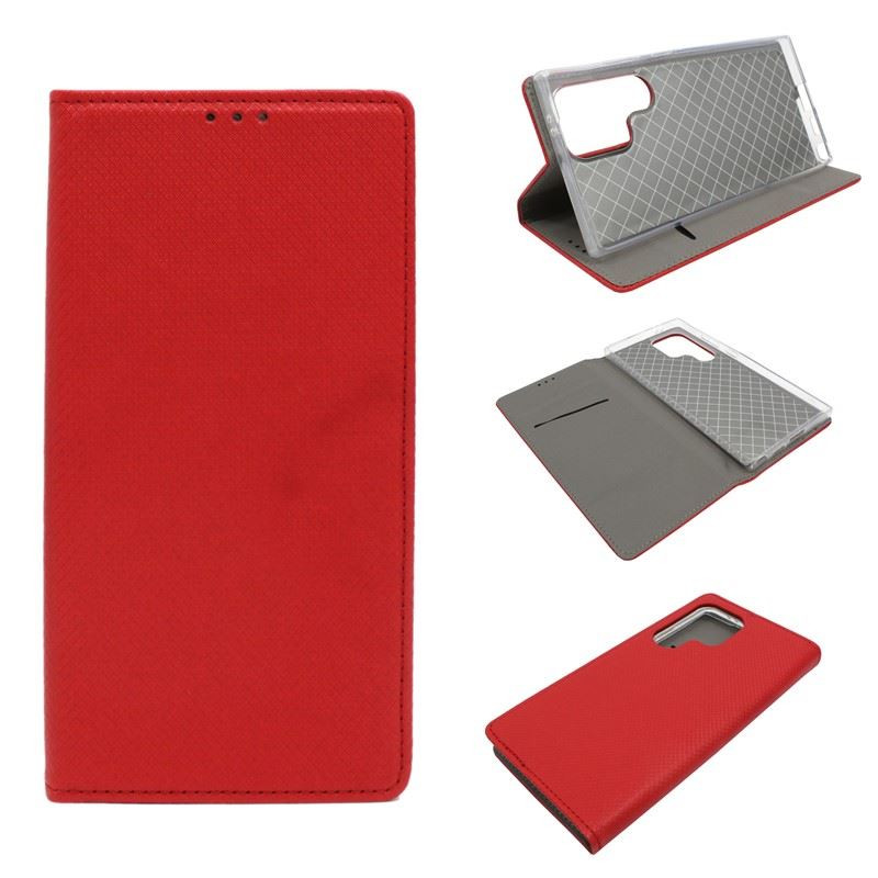 Etui Smart Magnet na telefon Samsung Galaxy S24 Ultra 5G S928 czerwone
