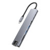 Adapter hub USB-C na HDMI RJ45 USB 8w1 - przejściówka