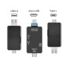 Czytnik kart pamięci 6w1 USB-C / Micro USB / USB 3.0 OTG - uniwersalny adapter SD / MicroSD do 256GB