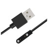 Ładowarka / kabel do ładowania smartwatch 2 PIN 7,62mm czarny przewód