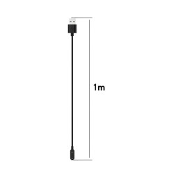 Kabel do ładowania do smartband Huawei Band 6 7 8 9 / Watch Fit 1 2 3 czarny przewód 1m