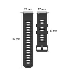 Pasek Silikonowy / Opaska do smartwatch Xiaomi Watch S1 / S1 Active / S1 Pro / Sport / Color / Mi Watch czarny