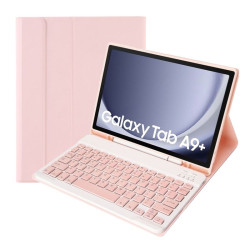 Etui z klawiaturą bluetooth na tablet Samsung Galaxy Tab A11+ / A9+ 11" cali różowe