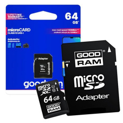 Karta pamięci microSD 64GB 64 GB GOODRAM + adapter SD Class 10