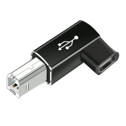 Adapter USB-C do USB-B kątowy do drukarki czarny